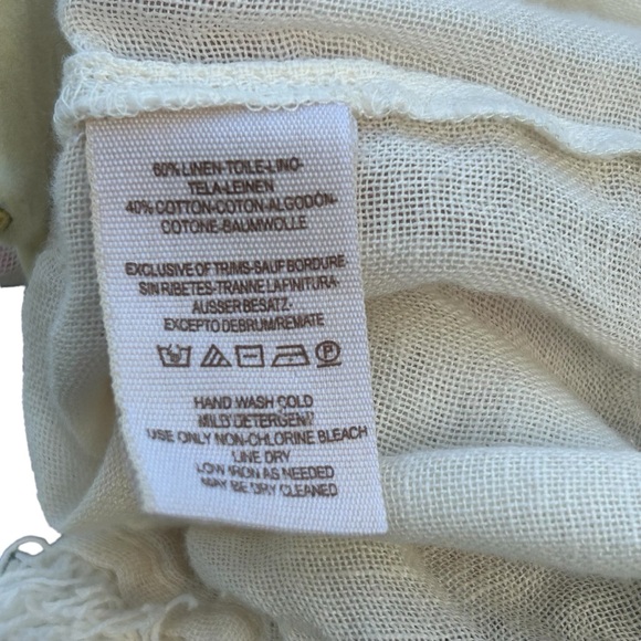 Free People Ivory Linen Crochet Bohemian Tribal Tank Top  -  XS - Picture 12 of 14